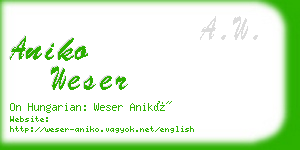 aniko weser business card